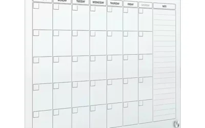 Dry Erase Calendars: Reusable Office Branding